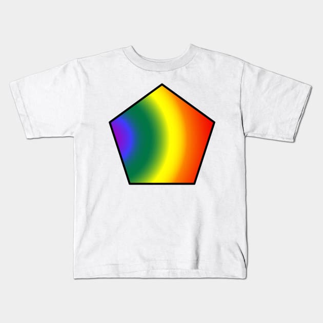 Pride Pentagon rainbow-colored logo Kids T-Shirt by Monstershirts